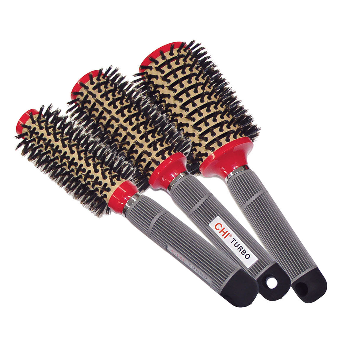 CHI Turbo Cermaic Round Boar Brushes Stylist Kit